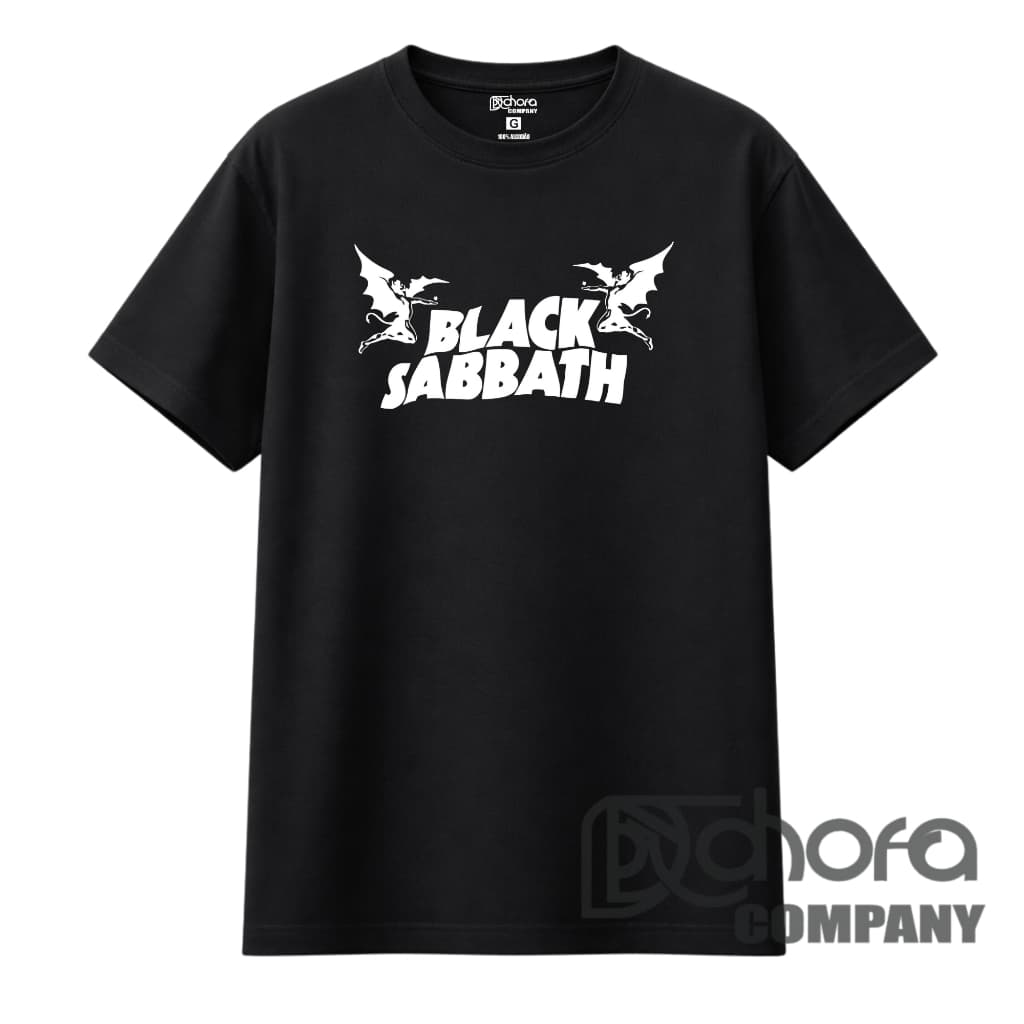 CAMISETA BLACK SABBATH PRETA CLASSICA LOGO 100% ALGODÃO