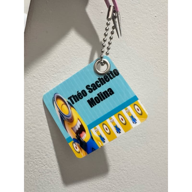 Chaveiro personalizado Minions / identificação escolar / mochila / lancheira / lembrancinha