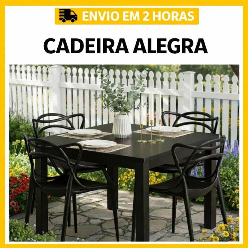 Kit 4 Cadeira Allegra Elegante Resistente Envio em 2 horas