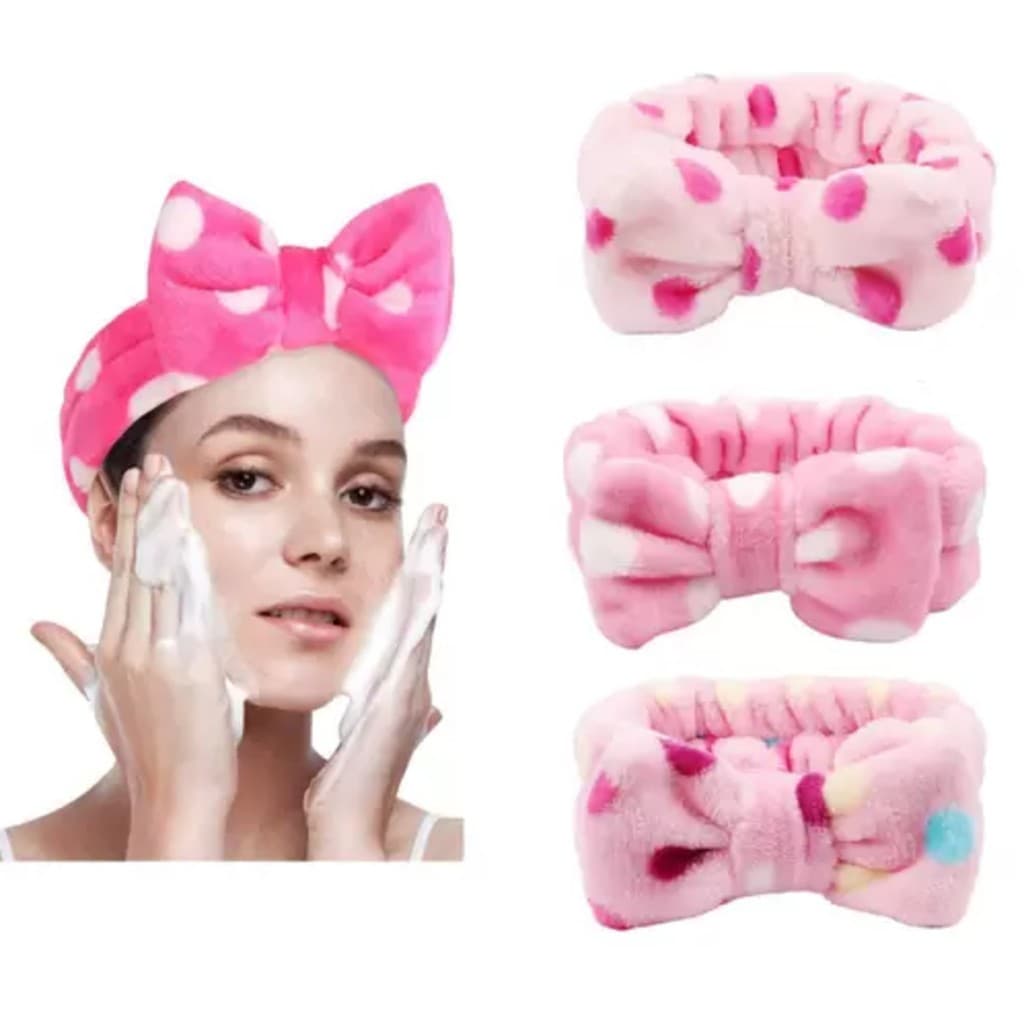 Faixa Laço Maquiagem Makeup Toalha Tiara Cabelo Rosto Limpo