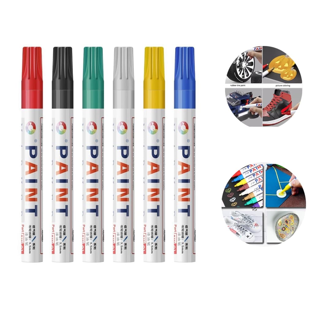 Kit 12 Caneta Paint Reparadora Pintura Automotiva Permanente Não Sai Na Água Tira Riscos Carro Moto Retoque de Placa