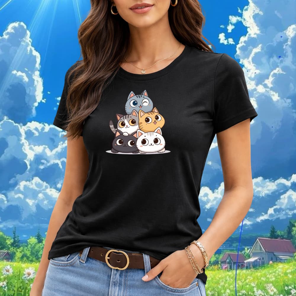 Camisa Camiseta Gatinhos Malha Premium 30.1 Lançamento Novidade 100% Algodão