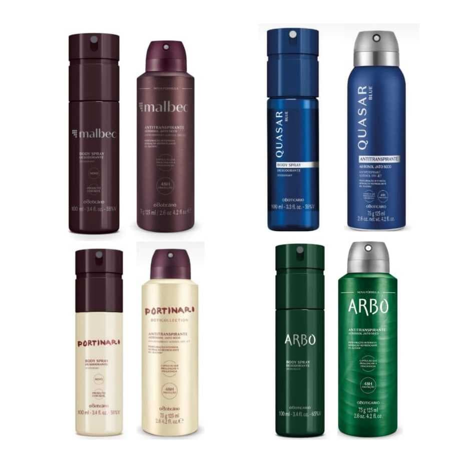 Body Spray e Desodorante Aerossol O Boticário ( Escolha a Fragrância )