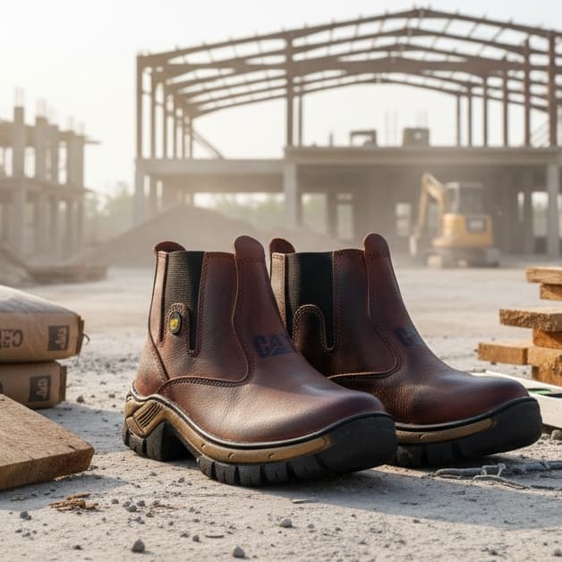 Bota Masculina Cat super Confortável e Impermeável de Couro Original  Promoção Melhor Preço