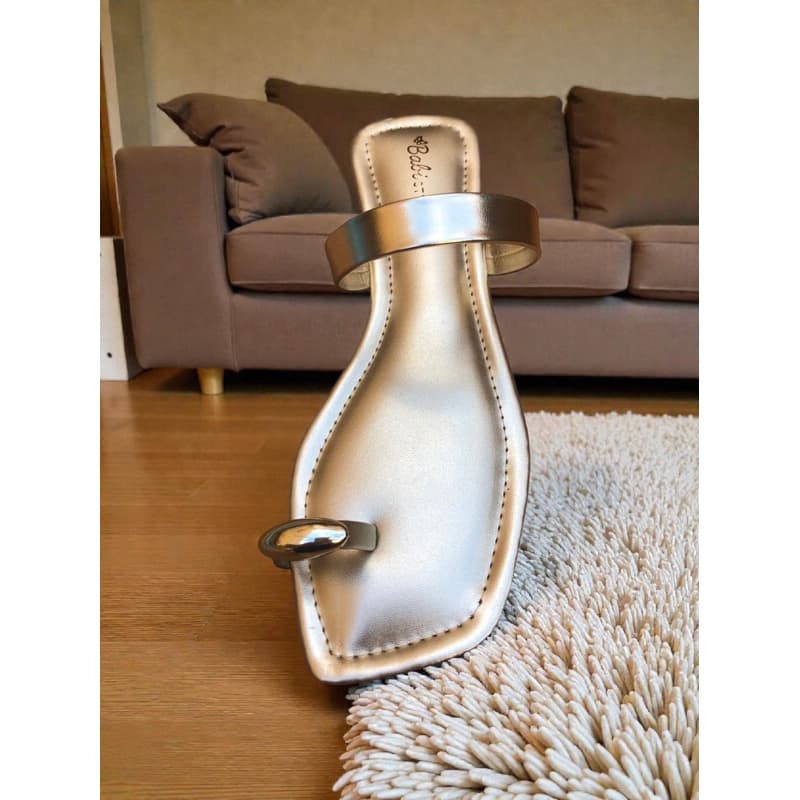 Rasteirinha Feminina Luxo Casual Confortável Blogueiro Dedo