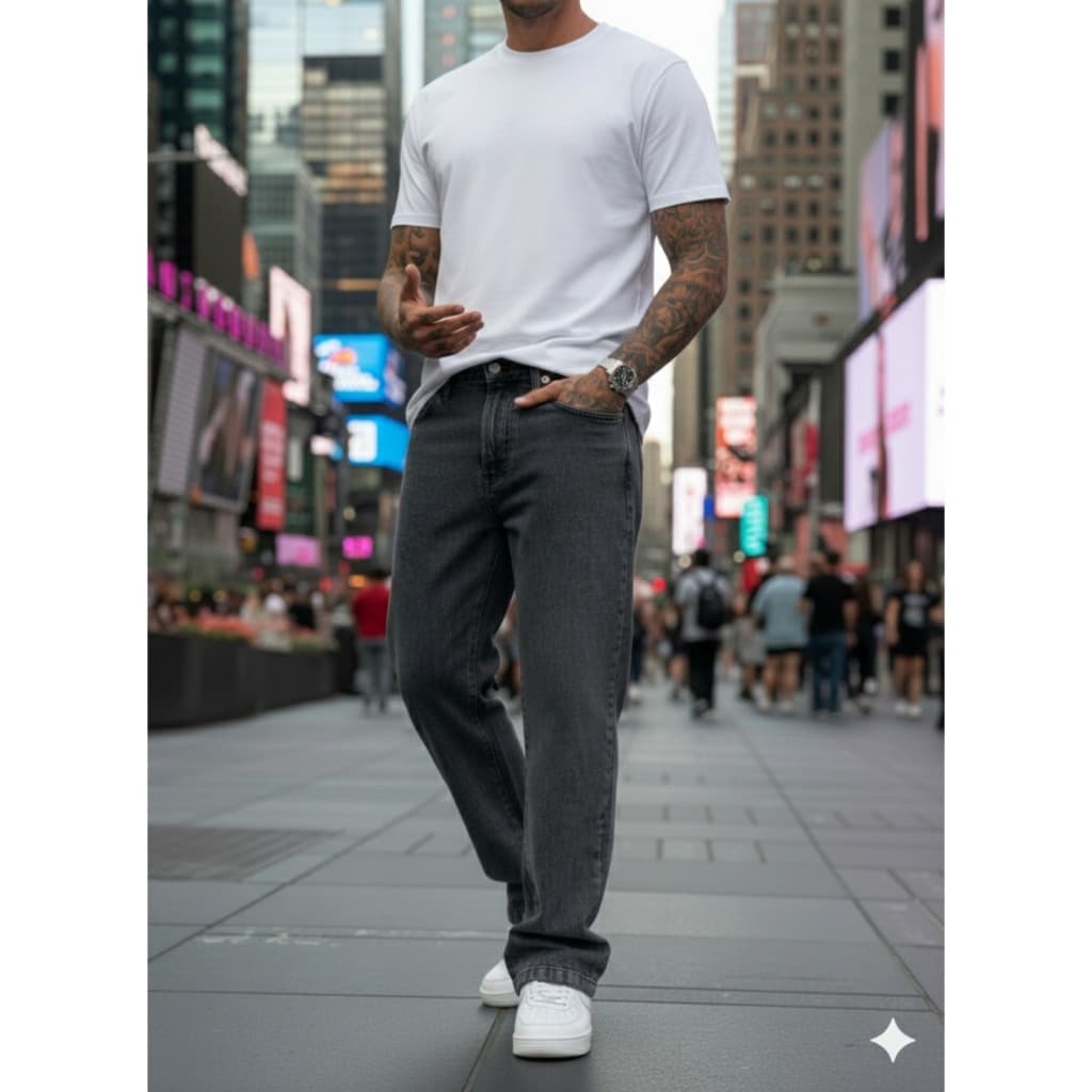 Calça Baggy Masculina Streetwear Estonada Oversized Urbana
