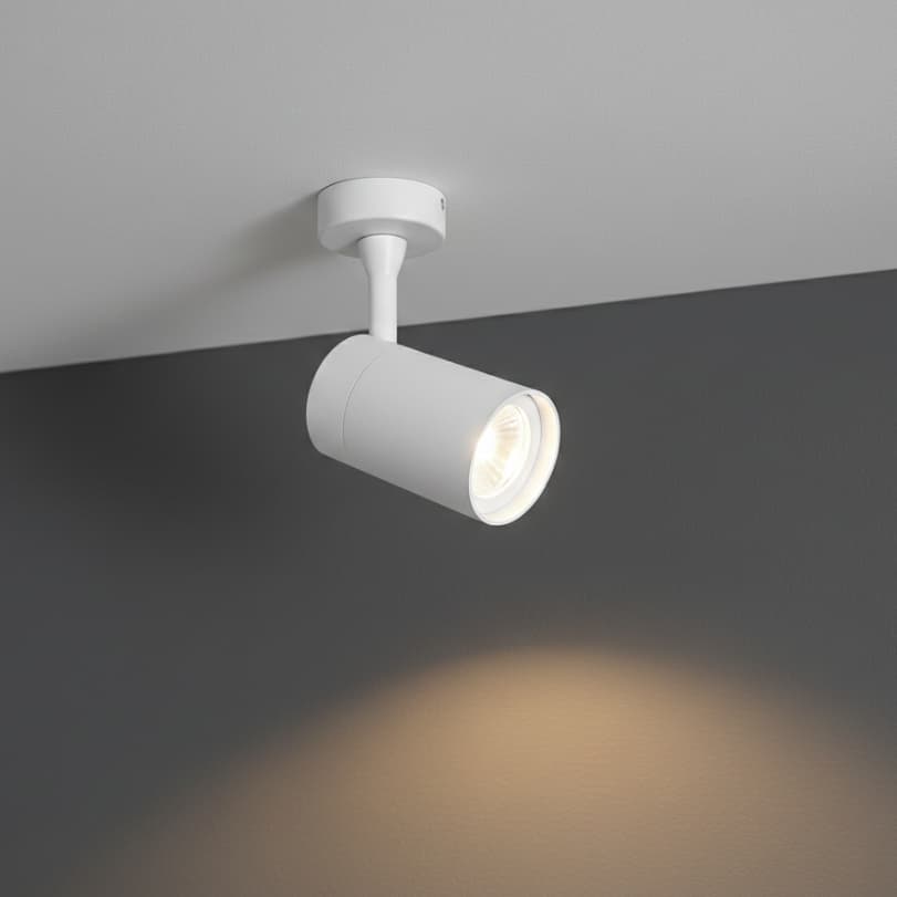 Spot de Sobrepor Mini Base Branca – Elegância e Foco Direcionável