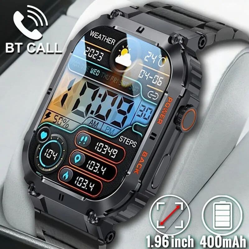 Relógio inteligente esporte ao ar livre masculino para android ios ip68 à prova dip68 água relógios de fitness smartwatc