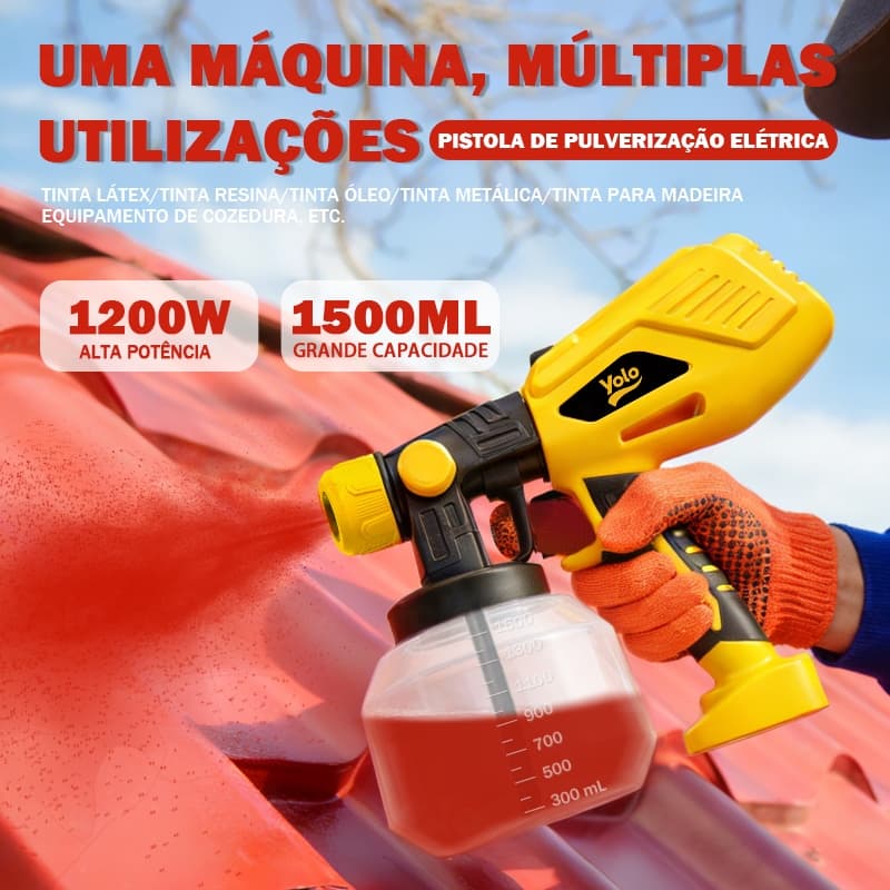 Pistola pulverizadora de tinta elétrica, pulverizador doméstico pequeno, pulverizador de tinta de alta atomização
