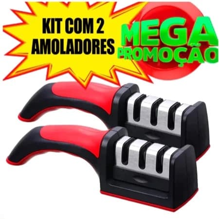 kit com 1 ou 2 amolador de faca afiador profissional Original，Afiador de facas de cozinha