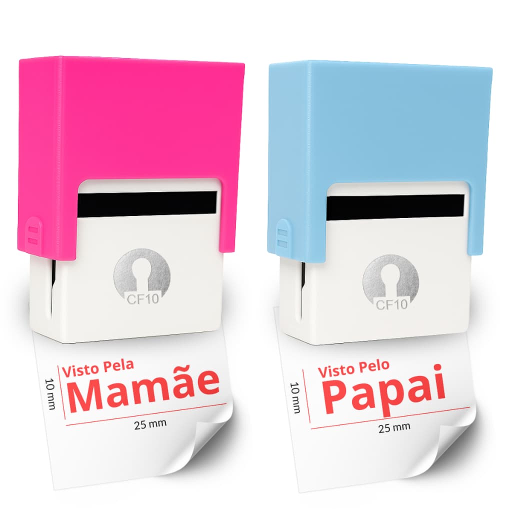 KIT Carimbo Visto pela Mamãe, Visto pelo Papai, carimbo autoentintado,carimbo escolar, carimbo pedagogico