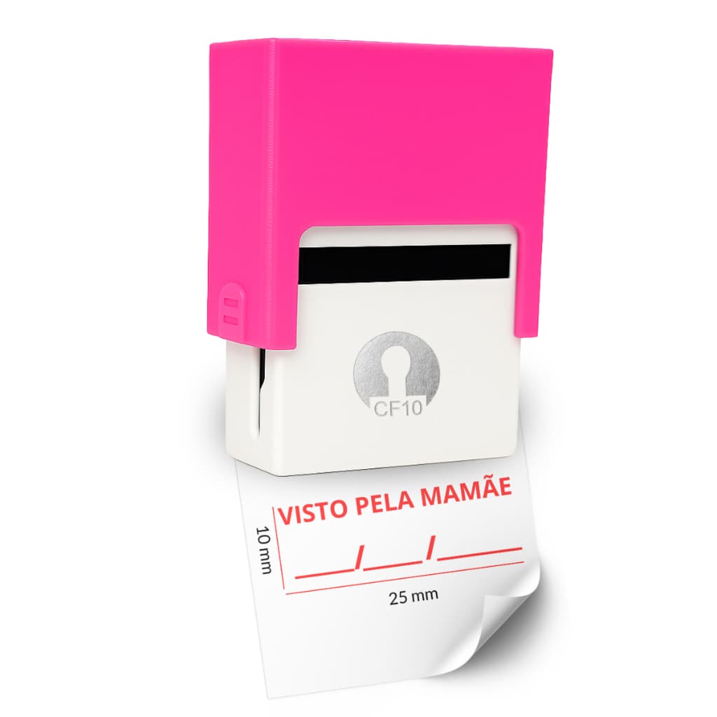 Carimbo Visto Pela Mamãe com Data, visto pela mamae com data,carimbo escolar, carimbo pedagogico,