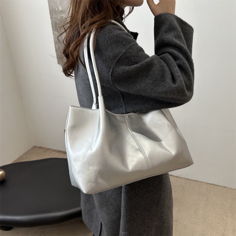 Bolsa Sacola Feminina de Couro Grande Transversal e Ombro para Trabalho e Viagem