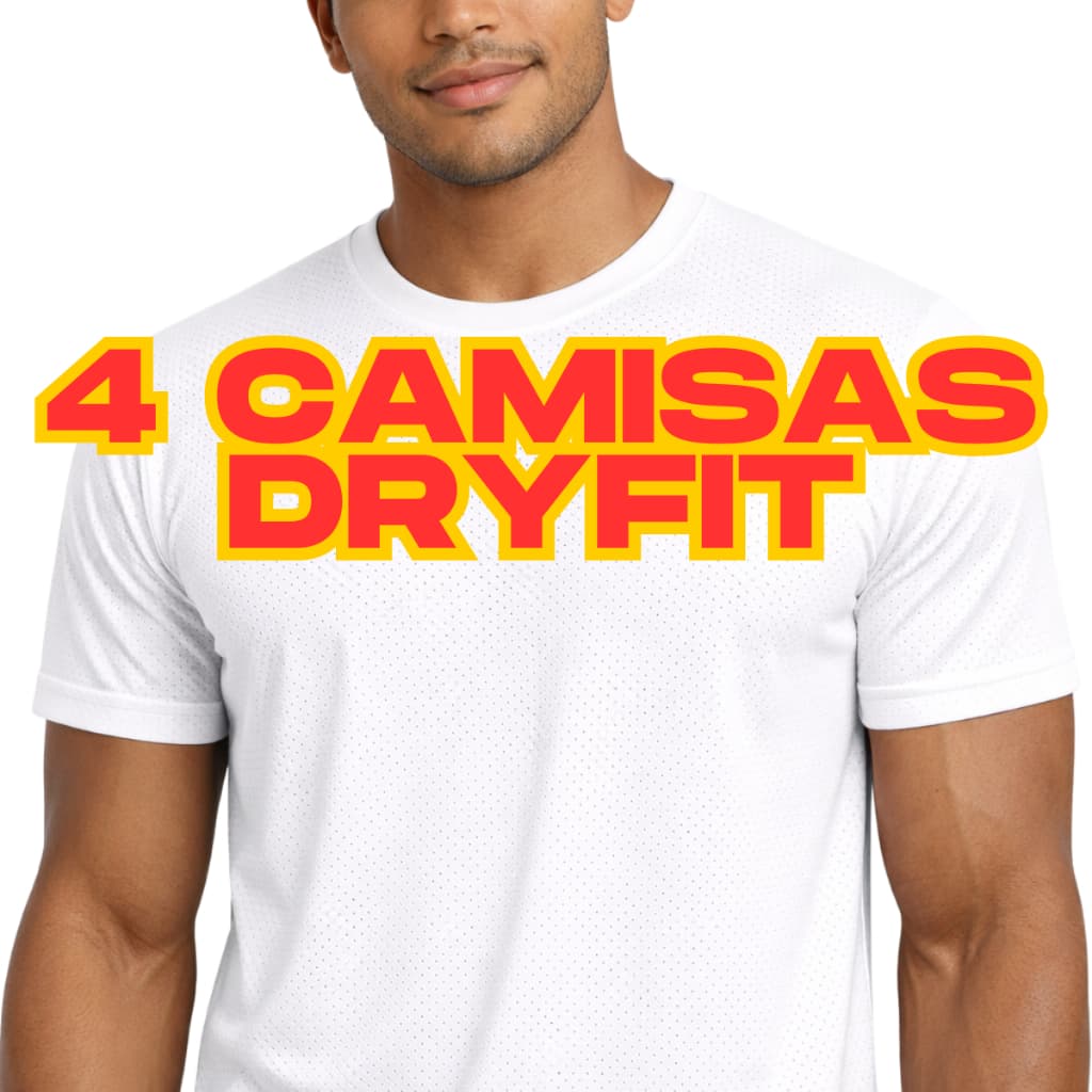 Kit 4 Camisetas Masculina Dry Fit Manga Curta Academia Camisa Premium Básica Malha Fria Toque gelado