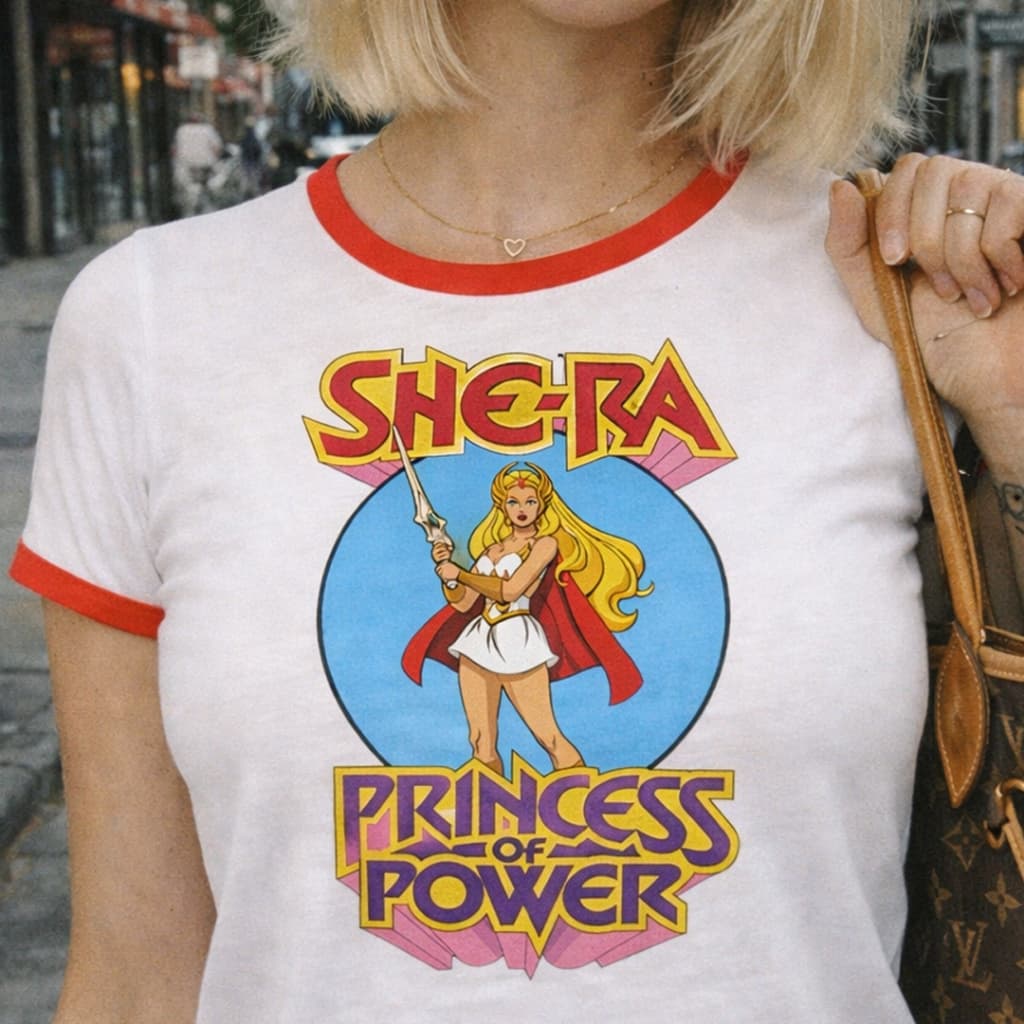 Camisa Feminina Baby Tee She-Ra Princess of Power T-shirt Vintage Y2K estética BabyLook