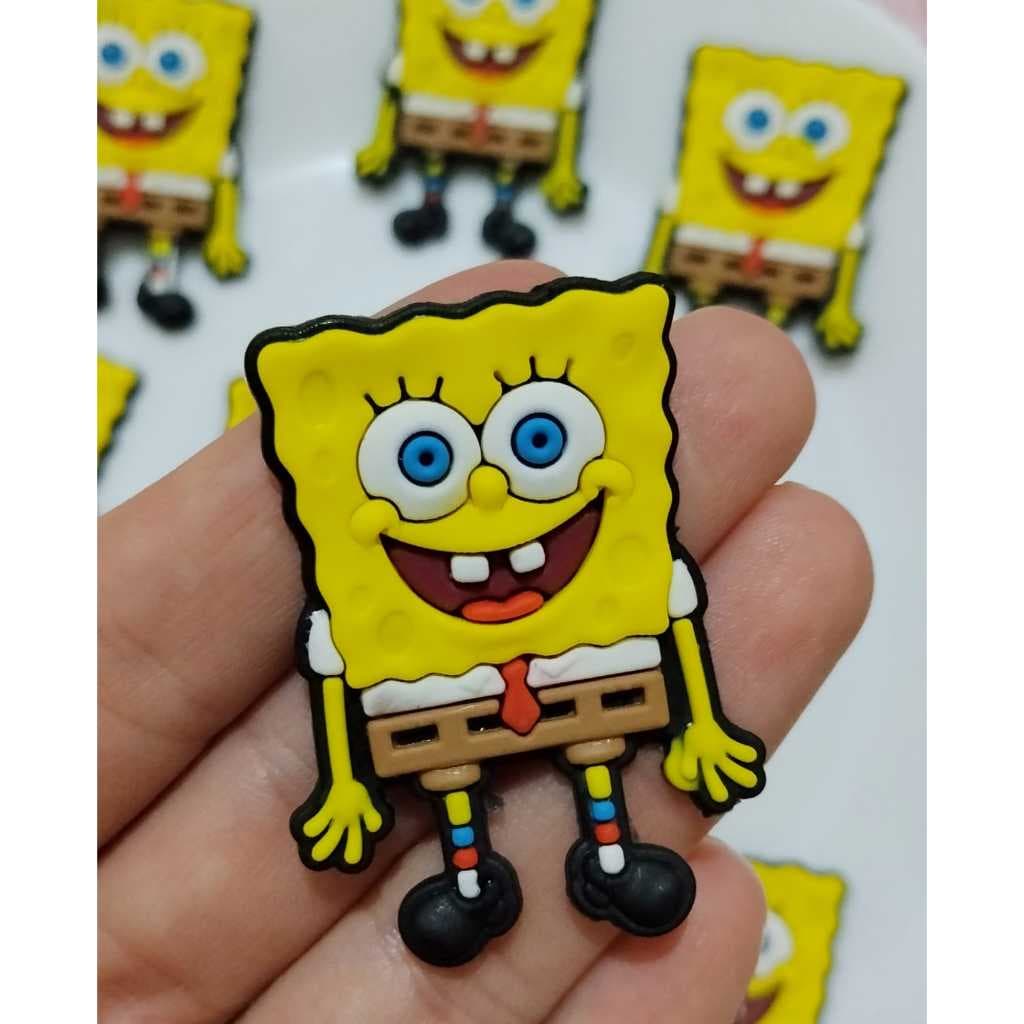 Aplique Emborrachado Bob Esponja 10 unidades Para Laços Tiaras Prendedores Artesanato