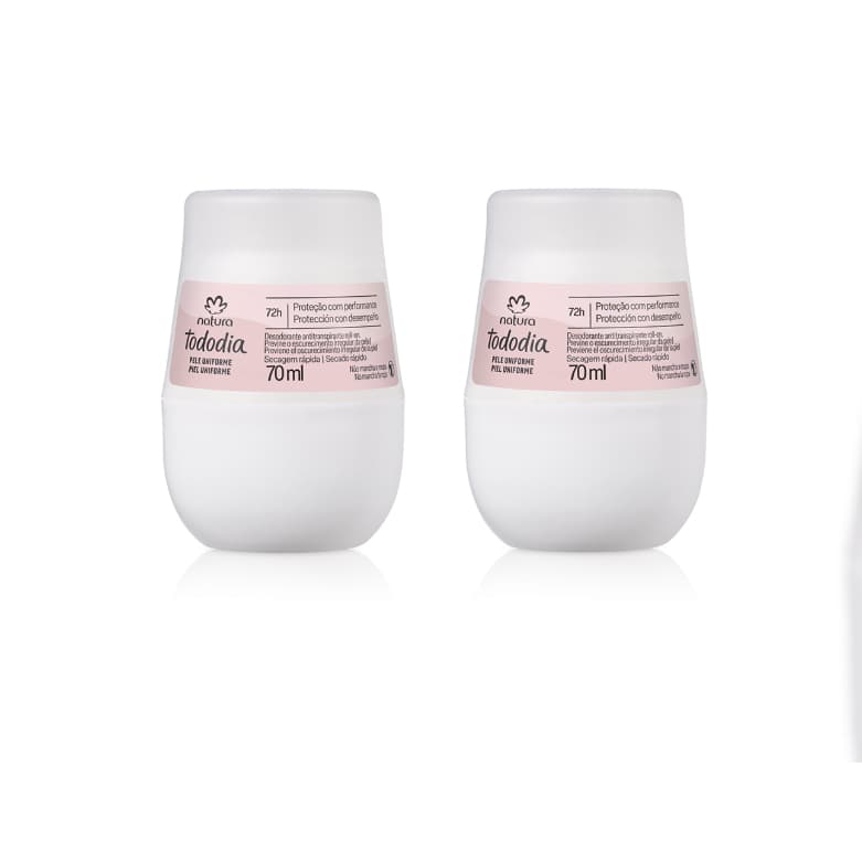 Combo 2 roll on natura Tododia  70ml Aclarar
