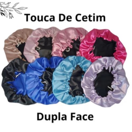 Touca de Cetim Dupla Face – Protege o Cabelo e Reduz o Frizz
