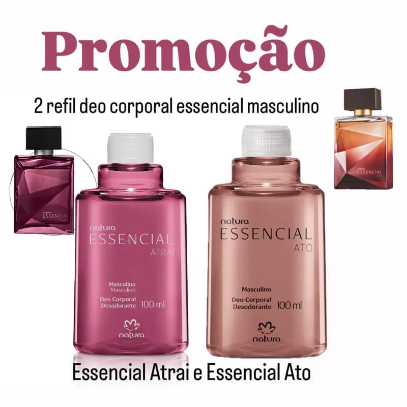 Refil Desodorante Corporal Natura Feminino/Masculino Kit Com 2/3 100ml cada Original - Variações