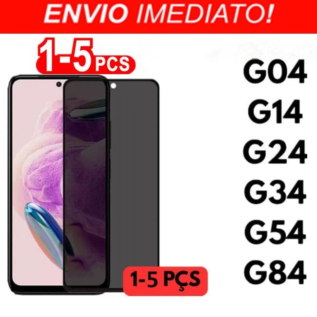 Película Privacidade 3D Temperado Anti Spy Para Moto G04 G14 G24 G34 G54 G84