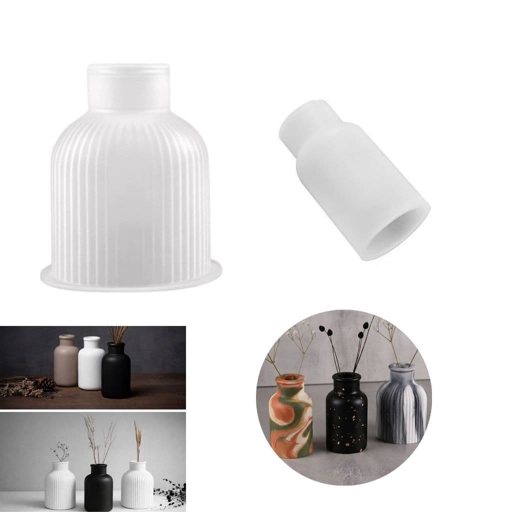 Formas em Silicone para Artesanato – Kit com 2 Modelos para Gesso ou Resina