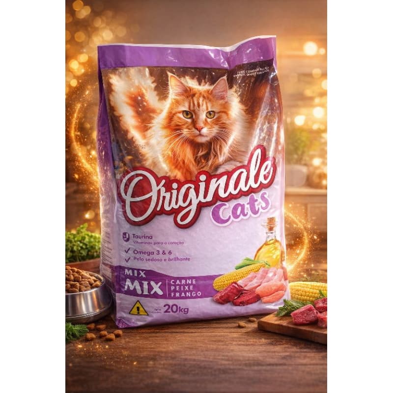 Ração para Gatos Originale Cats Mix Carne, Peixe e Frango  – Gatos Adultos