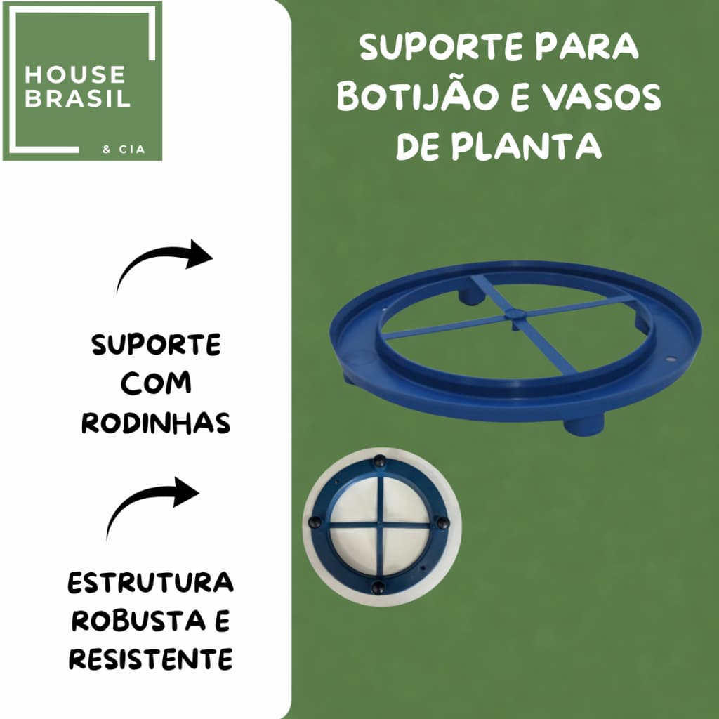 Suporte Para Botijão De Gás Vasos Plantas Com Rodinha Esfera