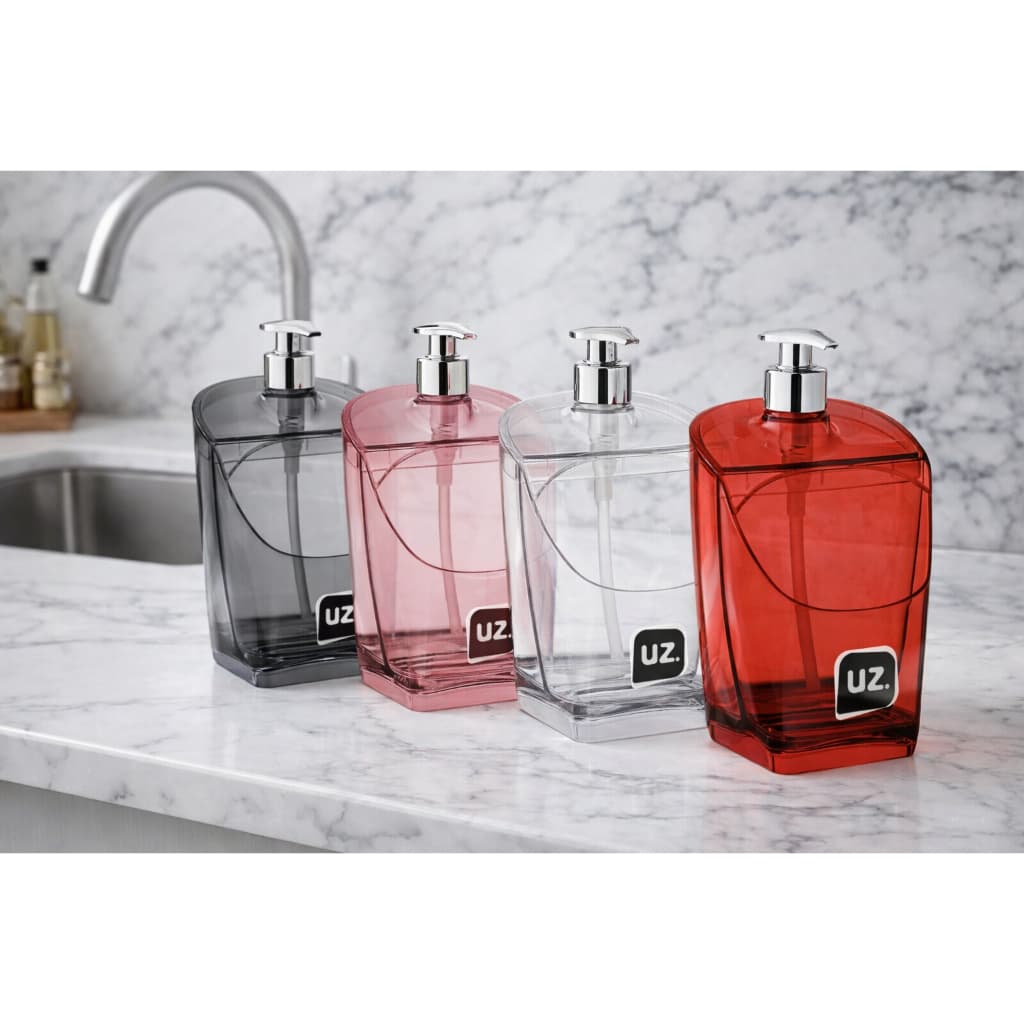 Porta Detergente Esponja Dispenser Organizador de Pia Gold Translúcido 500ml Cozinha Bancada Uz Utilidades