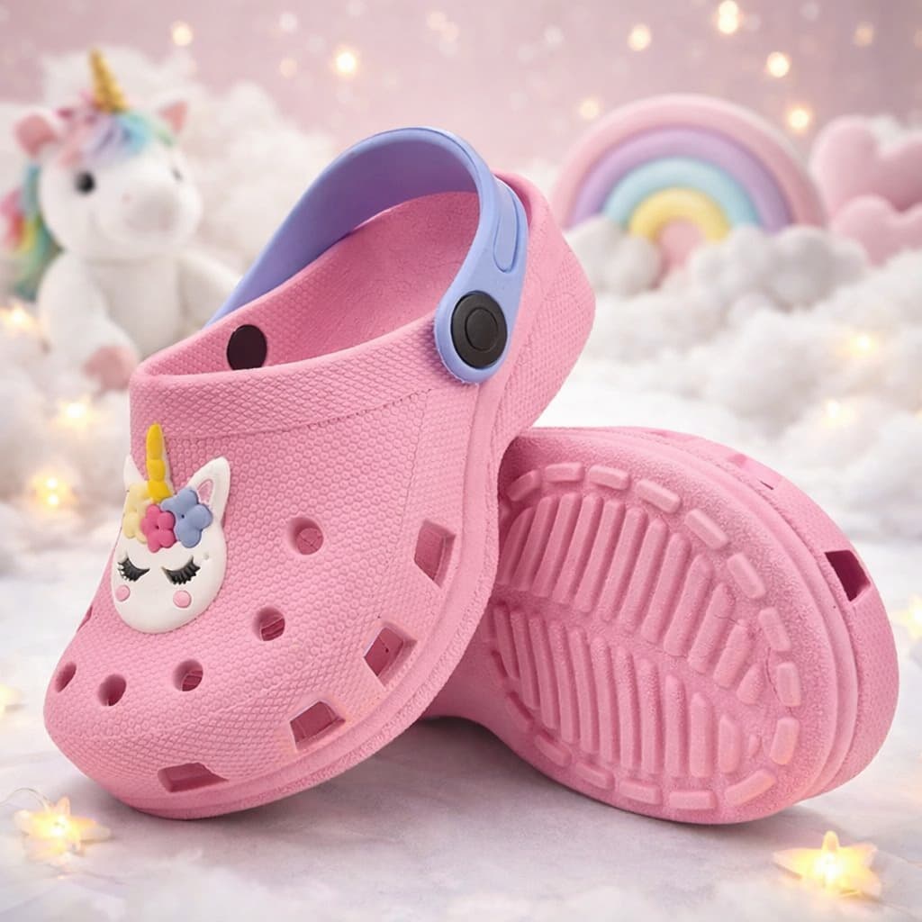 Sandália Chinelo Infantil Premium Menina Unicórnio Rosa Confortável Casual Promoção Volta as Aulas