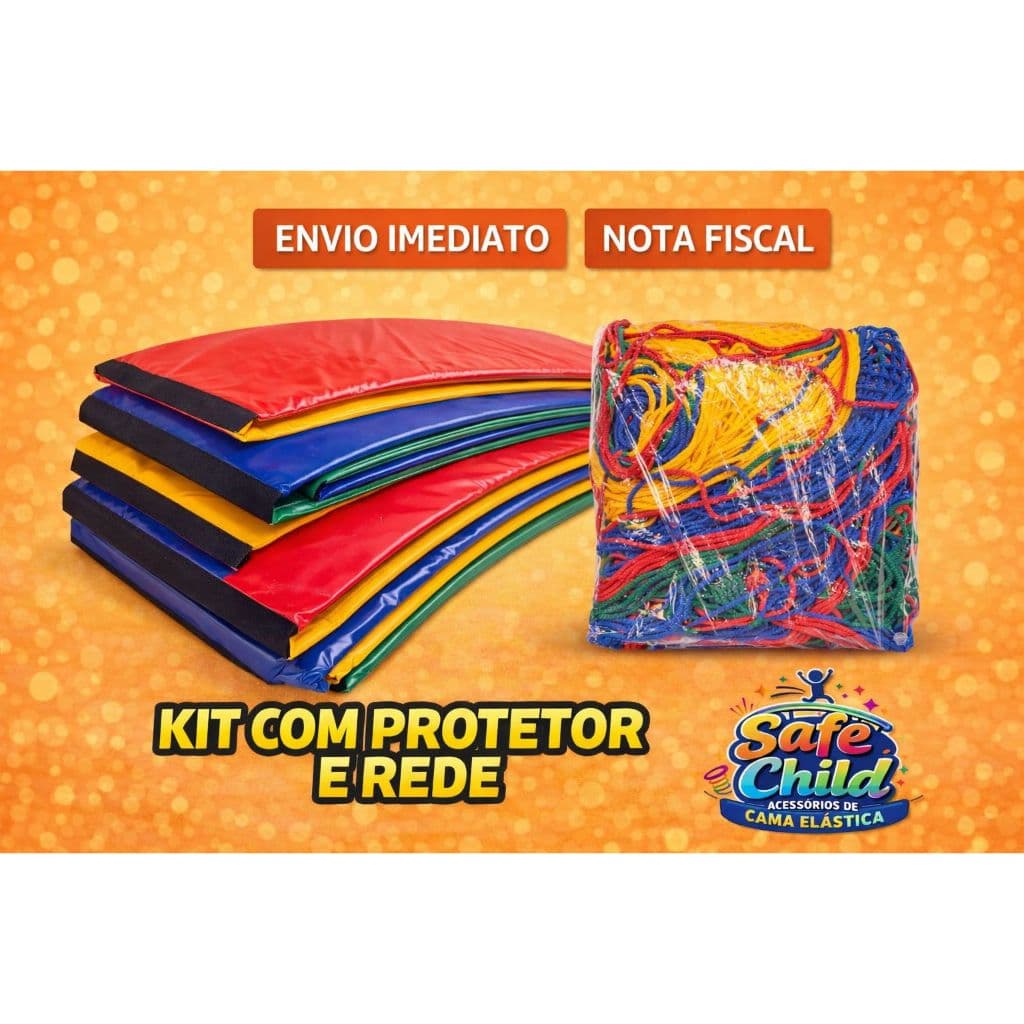 Protetor de Molas 2,00 + Rede - Cama Elástica Pula Pula