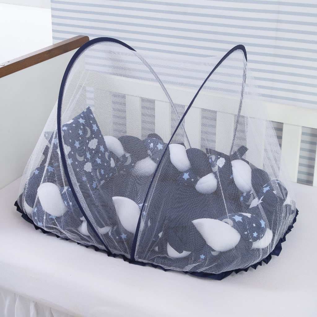 Redutor de Berço Portátil Tipo Ninho com Trança e Mosquiteiro Luxo – Conforto e Proteção