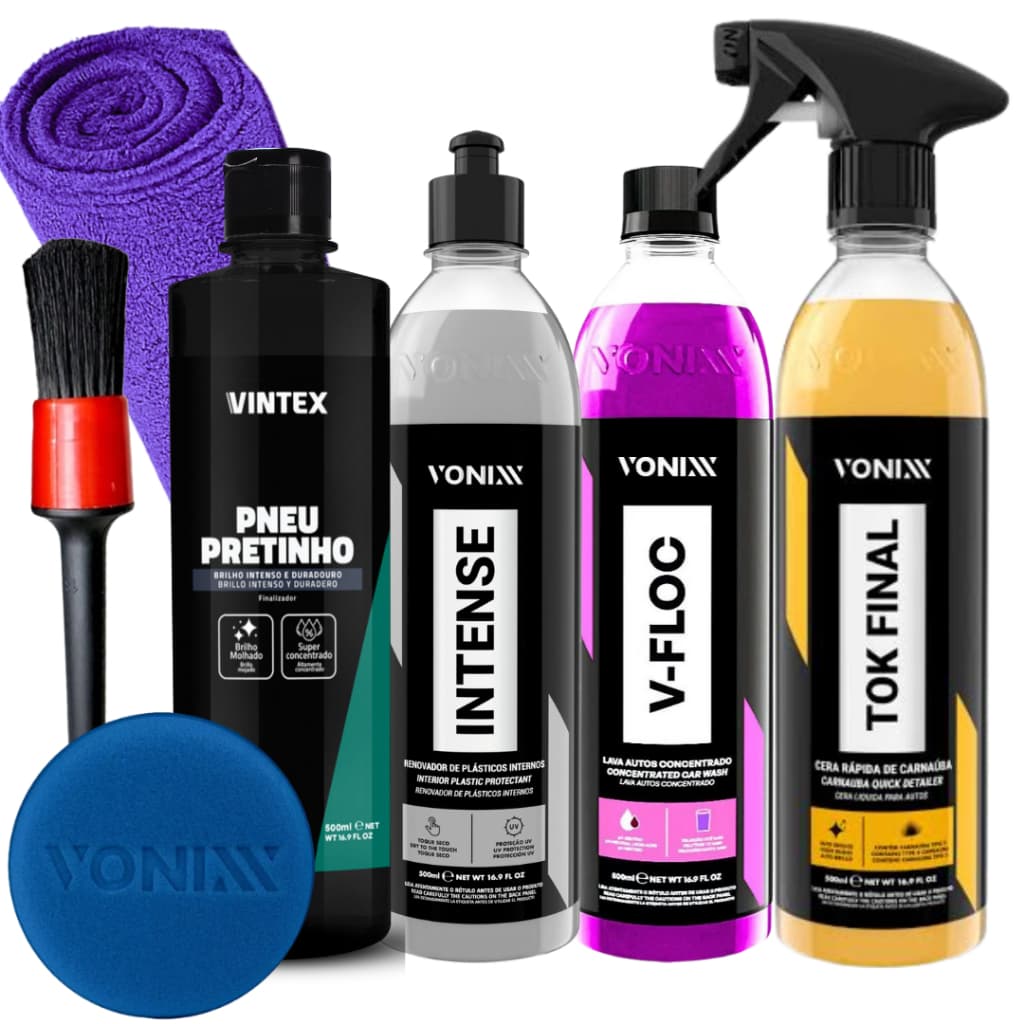 KIT SHAMPOO V-FLOC CERA TOK FINAL REVITALIZADOR INTENSE PRETINHO VONIXX Líder