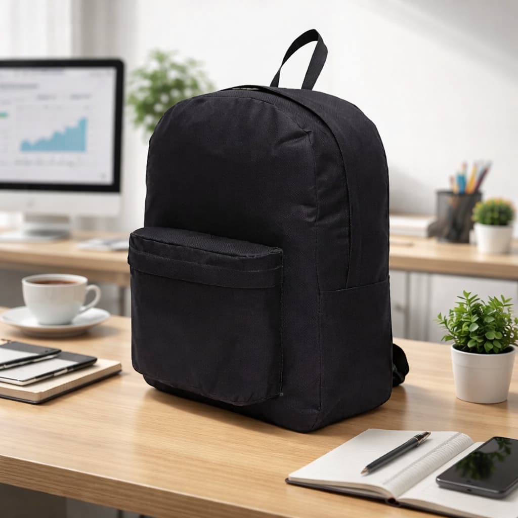 Mochila Winth Preta Reforçada Escolar e Universitária Volta às Aulas