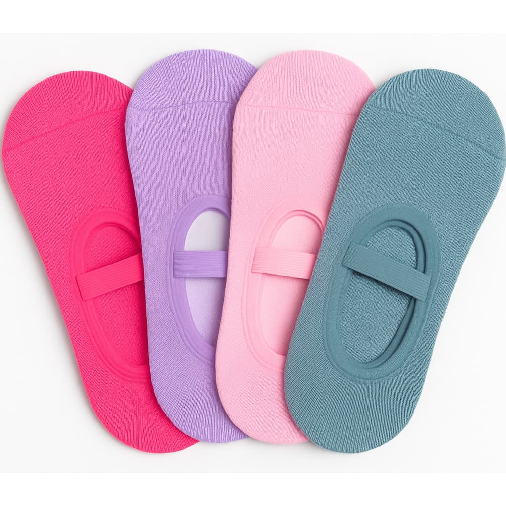 Kit Pares de Meias de Pilates Sapatilha Yoga Antiderrapante