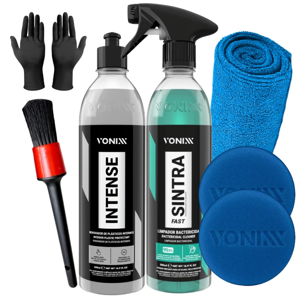 Limpador para Partes Internas Sintra Fast+Revitalizador de Painel Portas Intense 500ml Vonixx Líder
