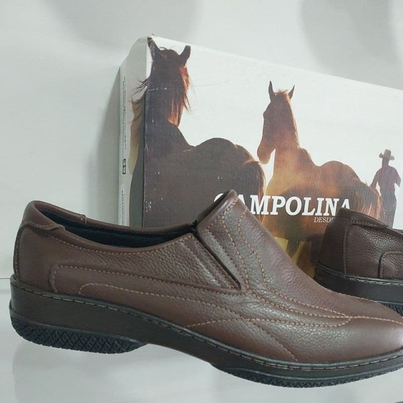 sapato social masculino campolina no couro legítimo