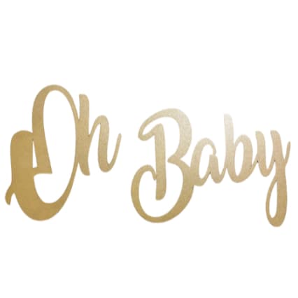 Painel Descoração Chá Revelação frase Oh Baby