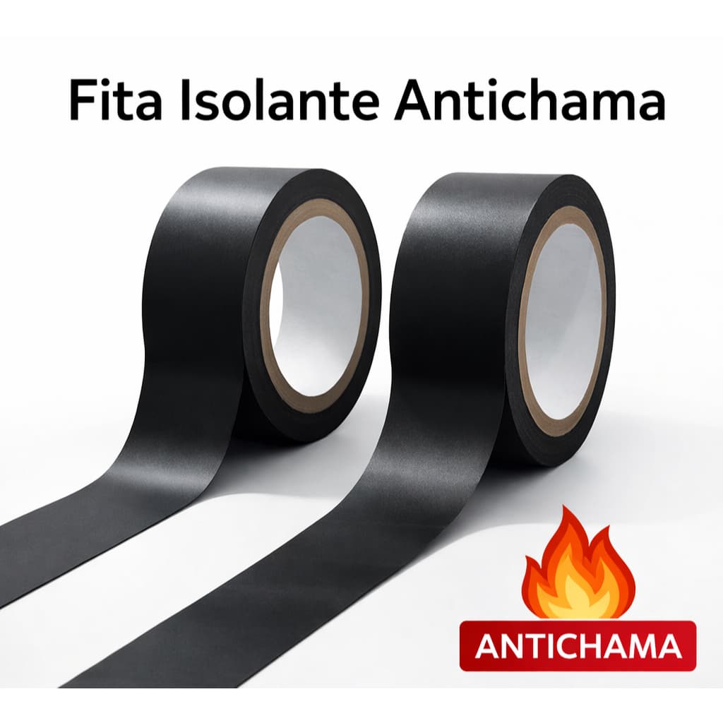Fita Isolante Antichama 18x05m Kit 5 Rolos