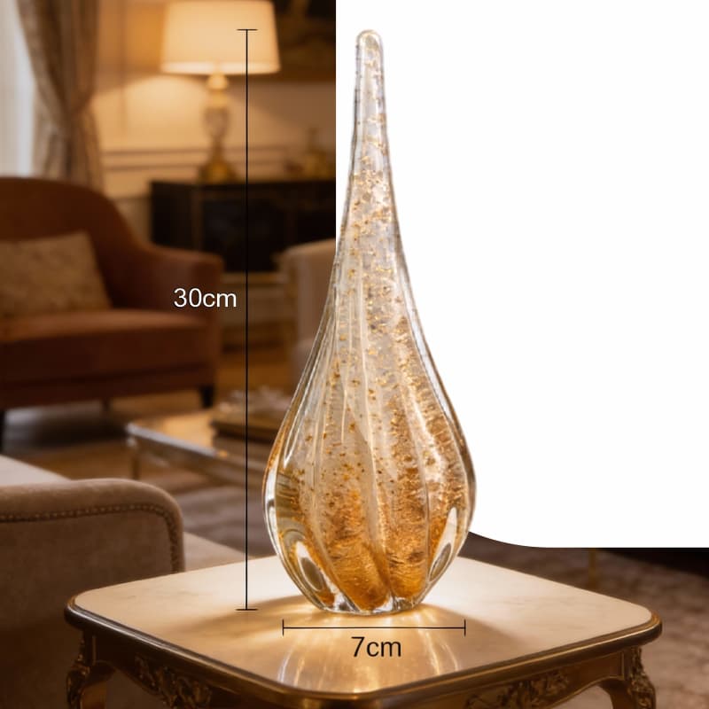 Pingo Decorativo Murano 30cm Centro de Mesa Vidro Decorativo Luxo Decoração Escritório
