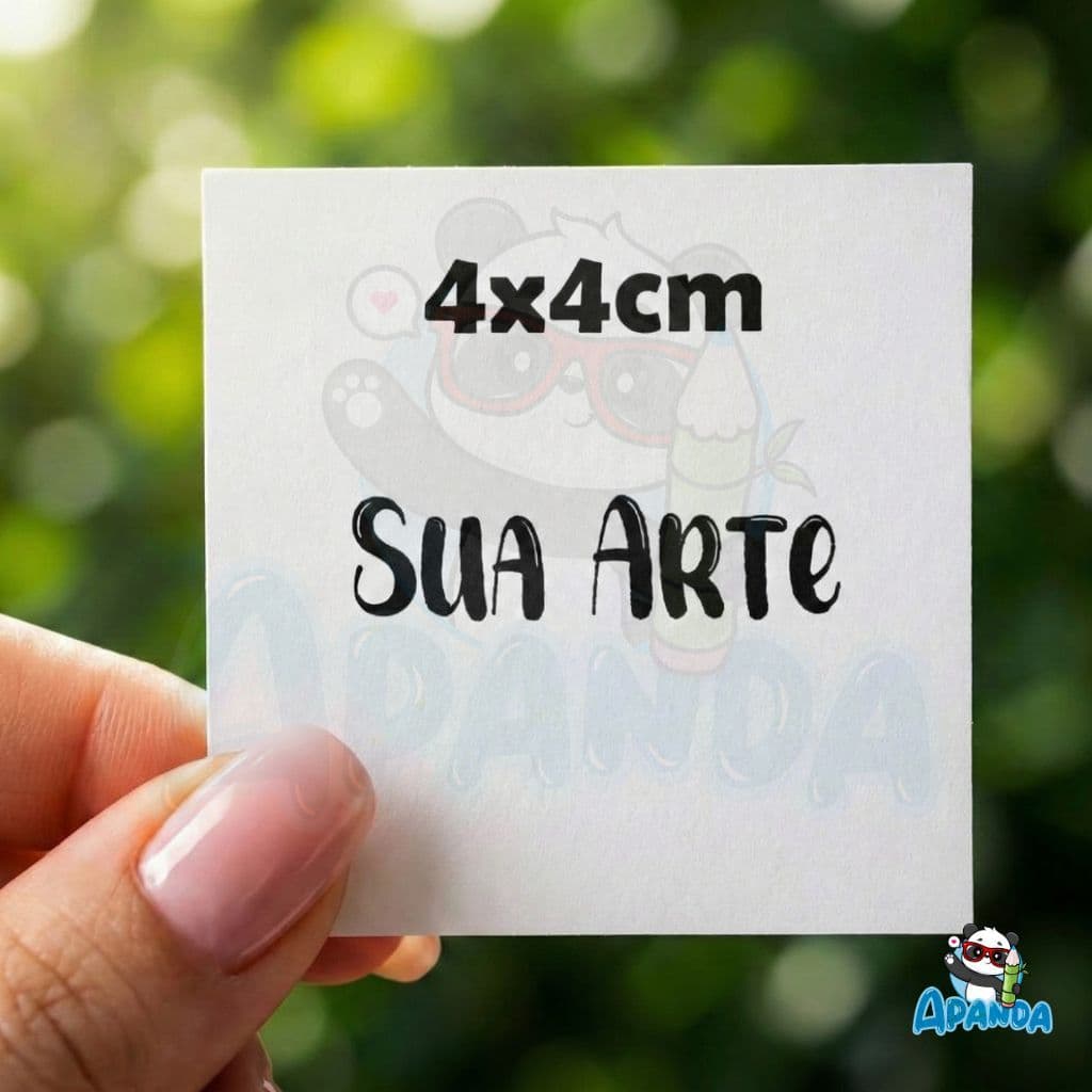 Adesivos Personalizados 4x4 cm Quadrado - Com Sua Arte ou Logo