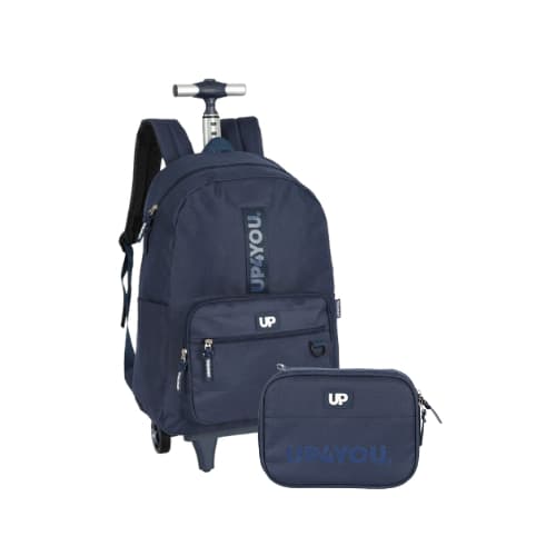 Kit Mochila Rodinha Com Estojo Luxcel Up4you Básica Reforçada Resistente