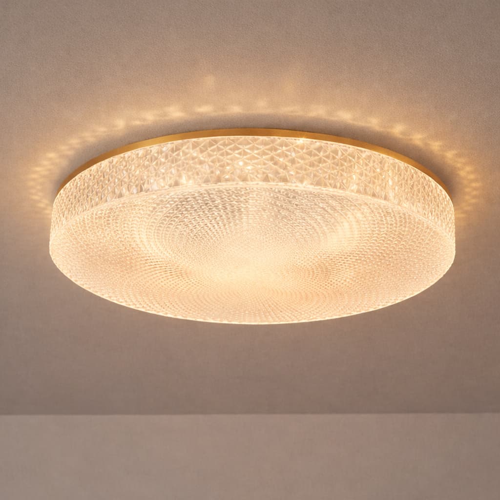 Plafon Beau Led 30w Moderno Sobrepor Dourado Branco Quente 3000K 44CM x 9,5CM