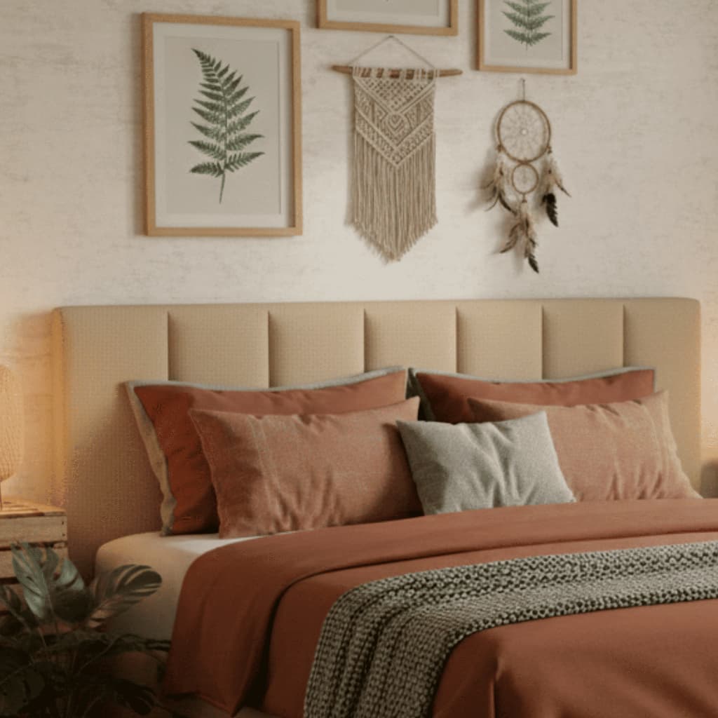 Cabeceira Modular Estofada para Cama Box Casal Queen Moderna Placas 45x20