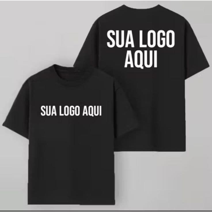 Kit 5/10/20 Camiseta Personalizada Unissex Com Logo Empresa Blusa Casual Personalizado Algodão