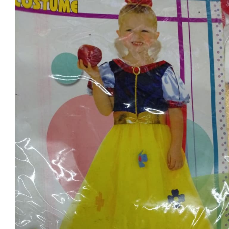 fantasia Vestido Infantil Disney branca de neve com Tecido Macio e Confortável 11-14 anos