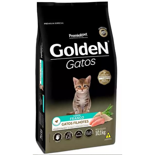Ração Golden Gatos Filhotes Frango 10,1kg