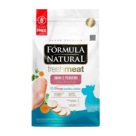 Fórmula Natural Fresh Meat Cães Adultos Porte Mini e Pequeno Sabor Frango, Mandioca e Alecrim 2,5kg