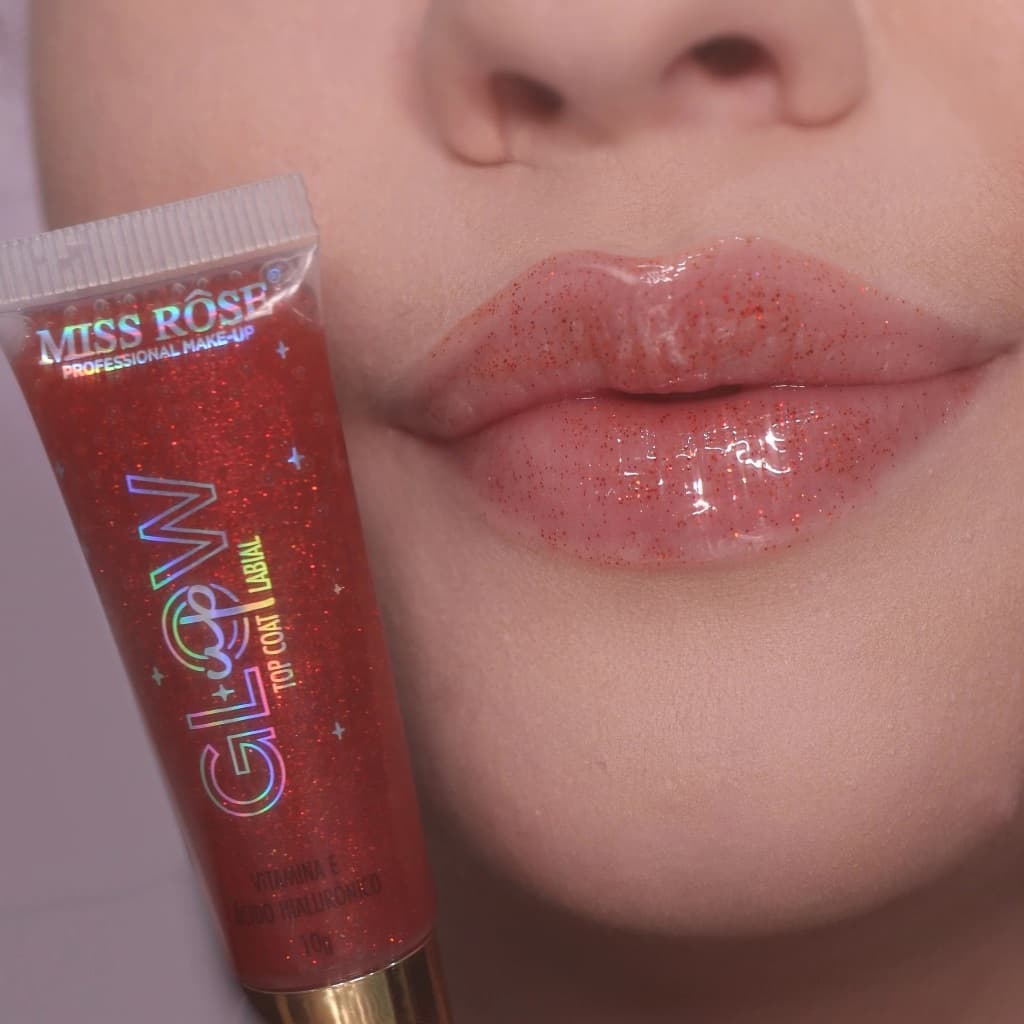 Gloss Top Coat Labial Glow Up Miss Rôse - Cor 04 Vermelho