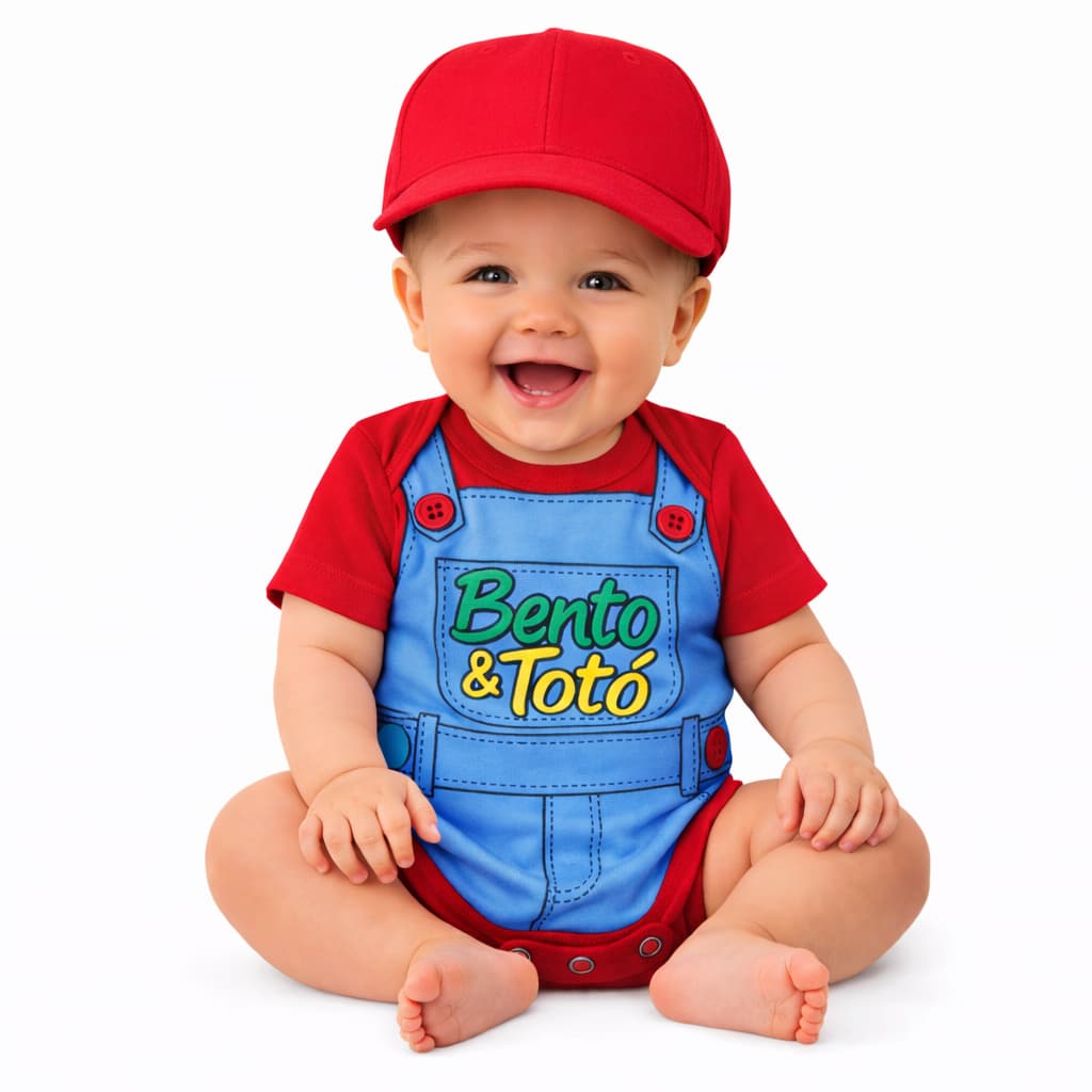 Body Roupa Bento & Totó Bebê Mesversário Temático