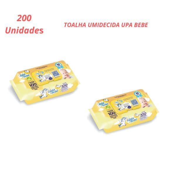 Toalha Umedecida 100 unid  -  Upa Bebe COM TAMPA